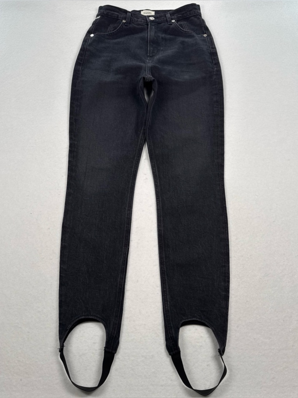 Citizens of Humanity Valerie High Rise Stirrup Jeans Womens 26 Black Denim EUC